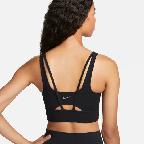 Nike Zenvy lange sport-bh met vulling en medium ondersteuning - Zwart