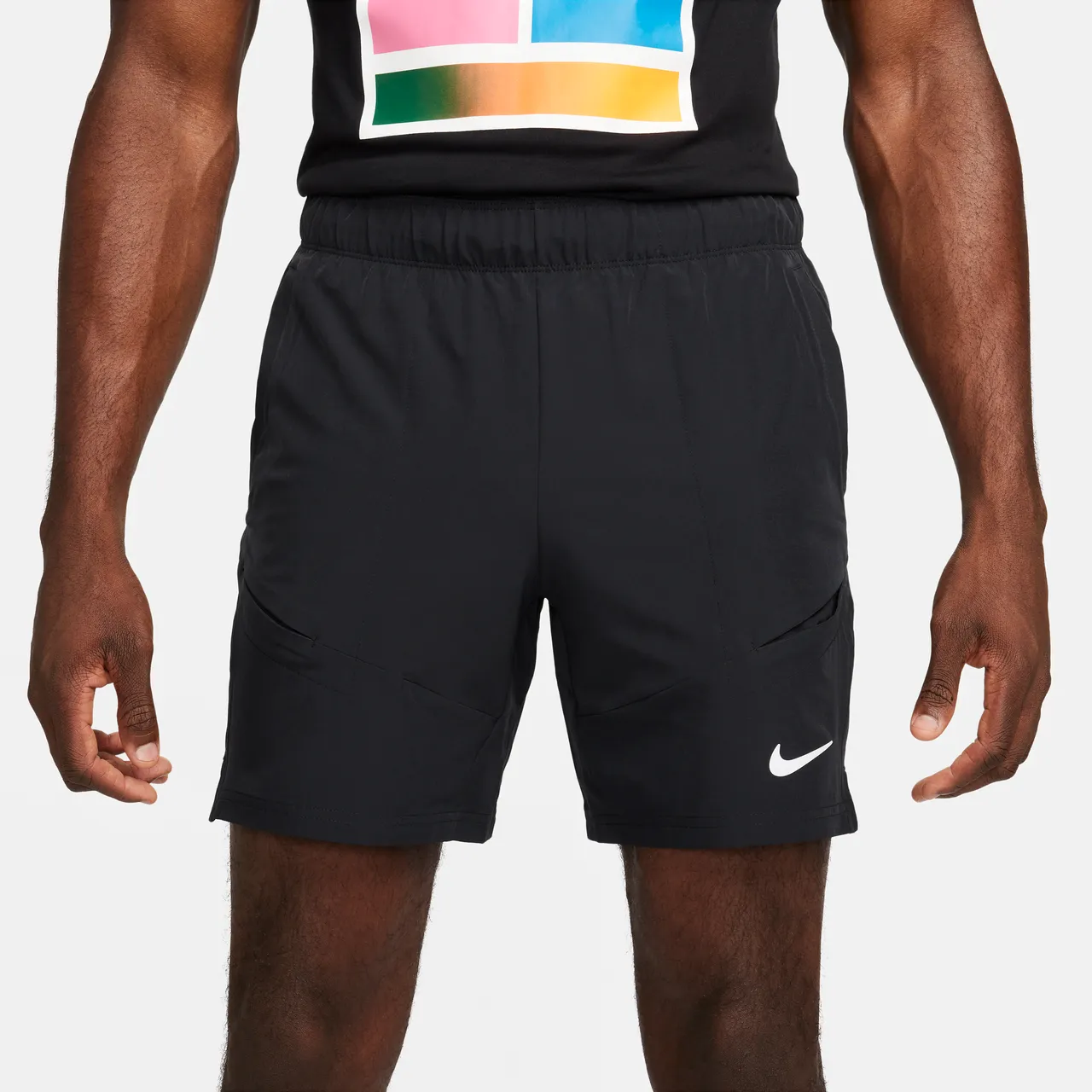 NikeCourt Advantage Dri-FIT tennisshorts voor heren (18 cm) - Zwart