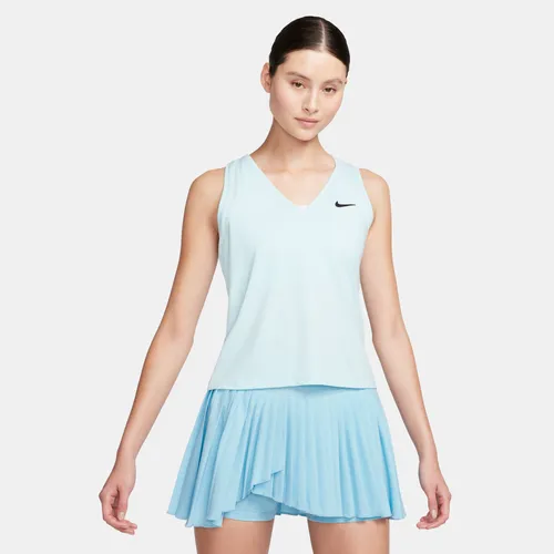 NikeCourt Victory Tennistanktop voor dames - Blauw