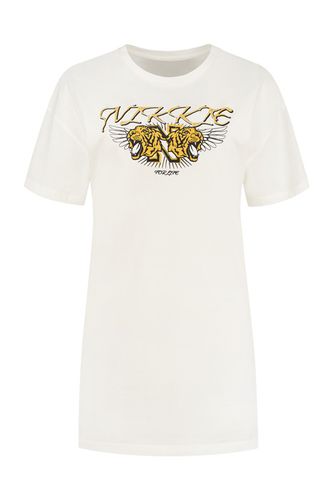Nikkie Rock Long T-shirt Star White