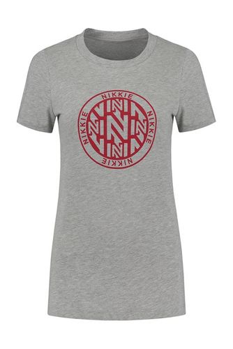 Nikkie Round Art T-shirt Melange Grey Melange