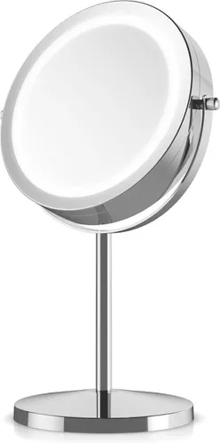 Ninzer Make-up Spiegel - Dubbelzijdige met LED verlichting - 3x Vergroting - 7 inch RVS