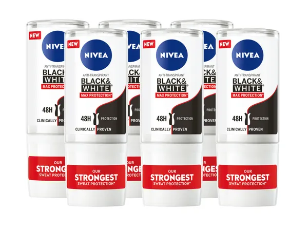 Nivea Black & White Roll-On Deodorant Max Protection Voordeelverpakking