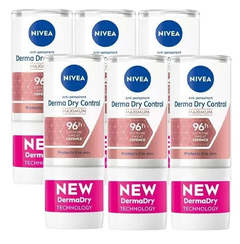 Nivea Derma Dry Control Deoroller Voordeelverpakking