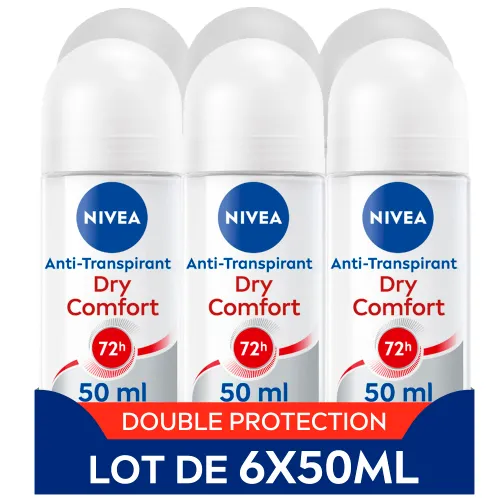 NIVEA Dry Comfort anti-transpirant deodorant (6 x 50 ml)