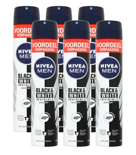 Nivea Men Black & White Invisible Deodorant Spray XL Voordeelverpakking