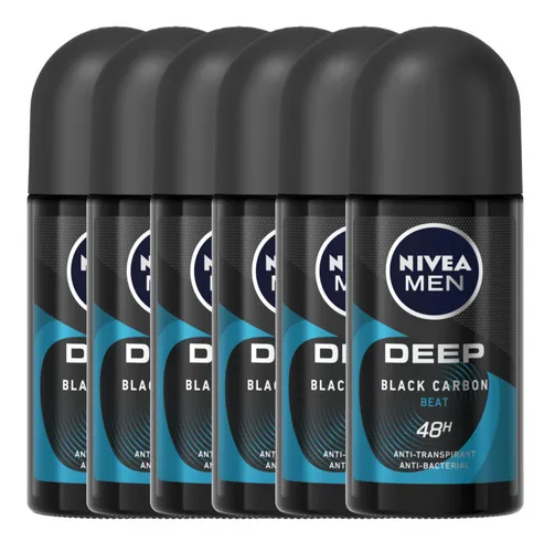 Nivea Men Deep Black Carbon Beat Anti-Transpirant Roller Voordeel