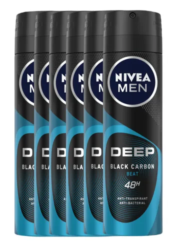 Nivea Men Deep Black Carbon Beat Anti-Transpirant Spray Voordeel