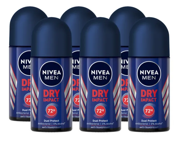 Nivea Men Dry Impact Roll-on Voordeelverpakking