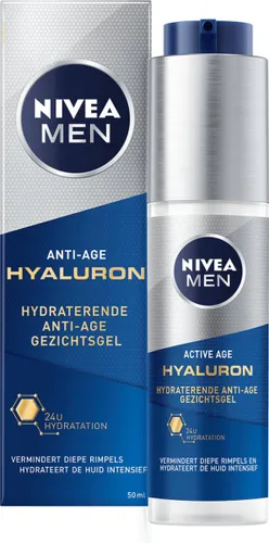 NIVEA MEN Hydraterende Anti-Age Gezichtsgel - Normale en rijpe huid - Met hyaluronzuur - 50 ml