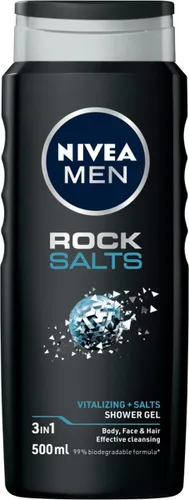 NIVEA MEN Rock Salts - 6x 500 ML - Voordeelverpakking - Douchegel