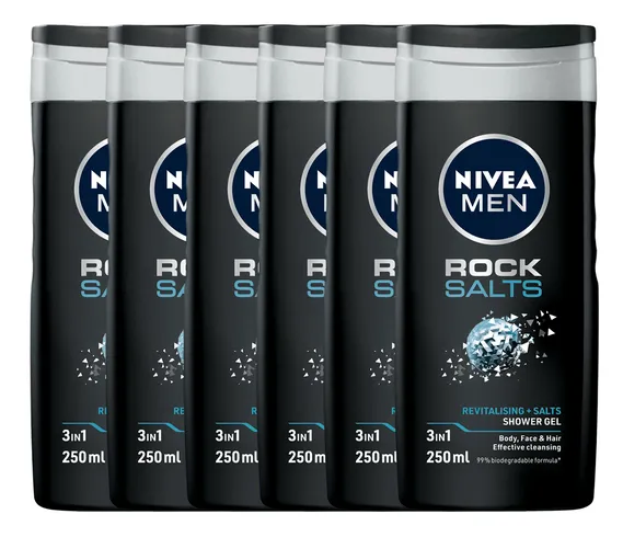 Nivea Men Rock Salts Shower Gel Voordeelverpakking