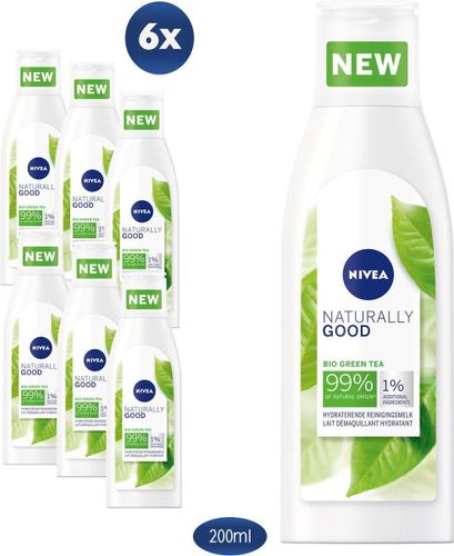 NIVEA Naturally Good Hydraterende Reinigingsmelk - 6 x 200ml - Voordeelverpakking