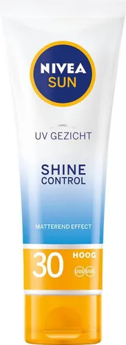 NIVEA SUN Face Shine Control Gezicht Zonnebrandcrème Gezicht - SPF 30 - Normale tot gemengde huid - Matterend effect - Met antioxidanten - 50 ml