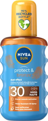 NIVEA SUN Protect & Bronze Zonnebrand Olie Spray - SPF 30 - Waterproof - Met pro-melanine extract - 200 ml