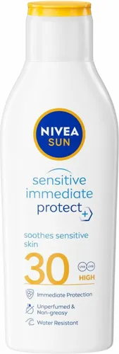 NIVEA SUN Sensitive Immediate Protect Zonnemelk - Gevoelige huid - SPF 30 - Met aloë vera en jojobaolie - 200 ml