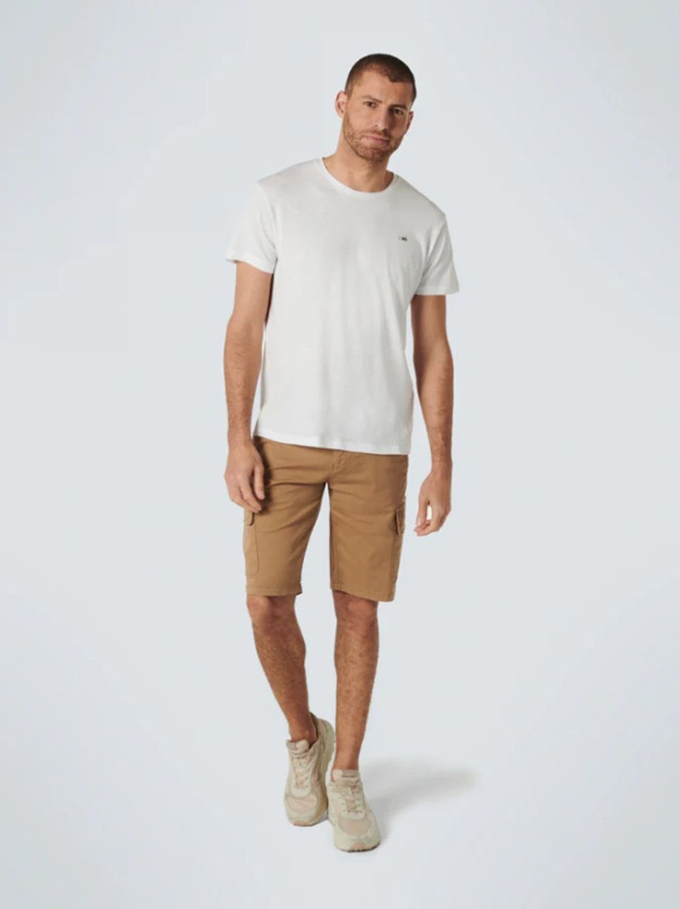 No Excess No excess short cargo garment dyed + stone washed stretch with belt sand (1581908 015)