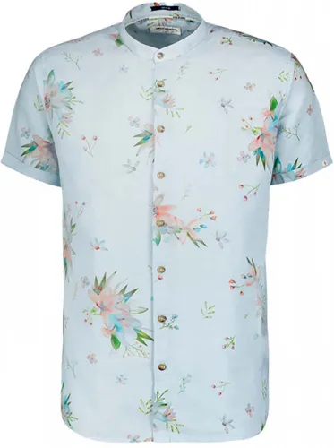 NO-EXCESS Overhemd Shirt Short Sleeve Allover Printed 24460430 134 Sky Mannen