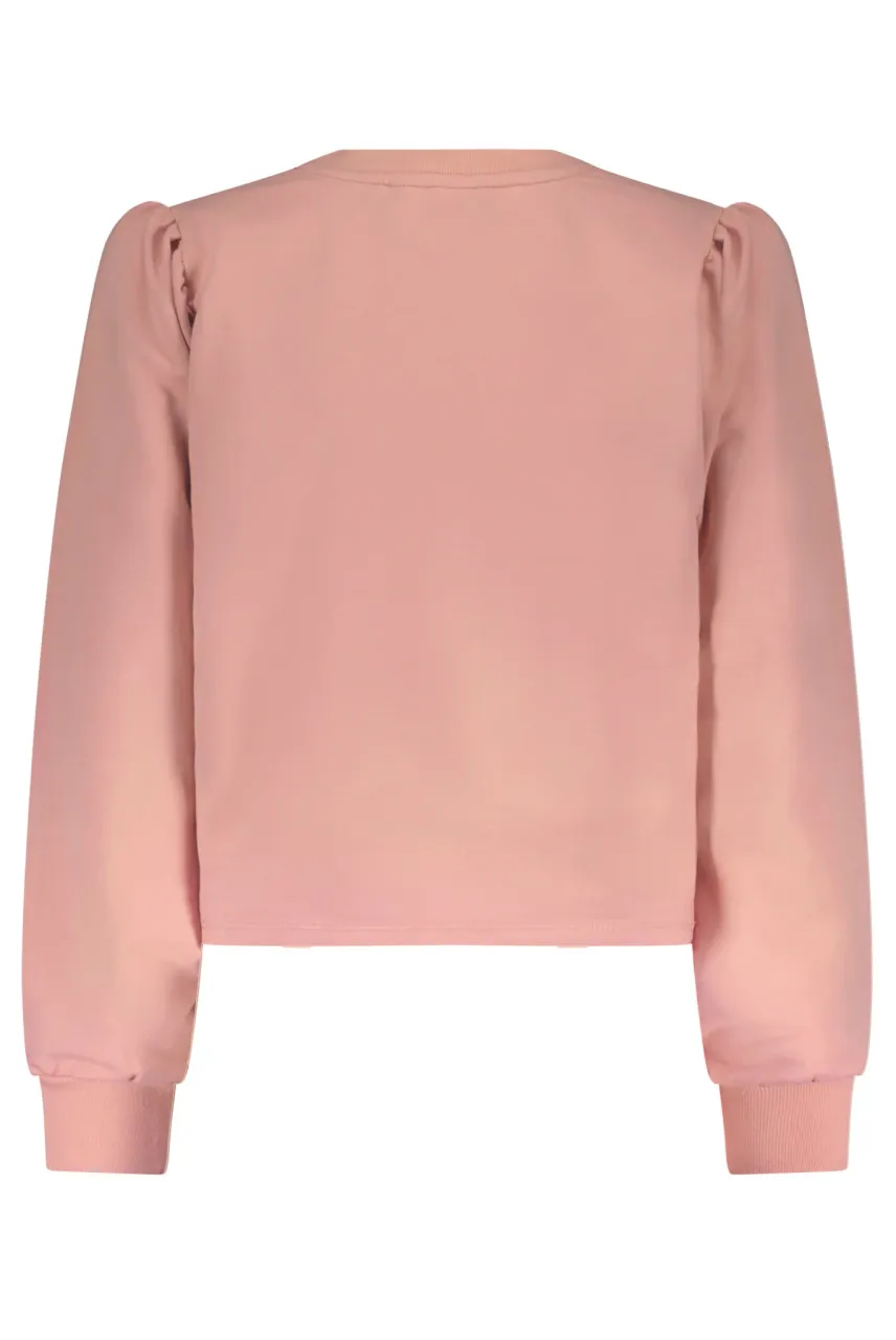 NoBell Meiden sweater met geplooide details kathy misty rose