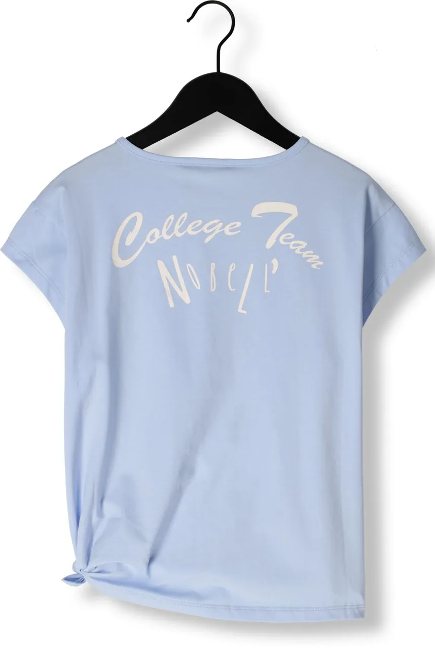 NOBELL Meisjes Tops & T-shirts Kasis Tshirt College Team With Knot - Lichtblauw