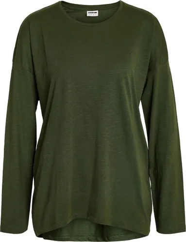 Noisy may T-shirt Nmmathilde L/s O-neck High/low Top 27026082 Kombu Green Dames