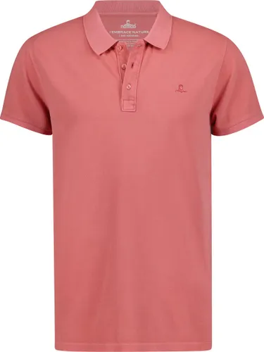 NOMAD® Taupo Polo Heren | Nature Dye | S | Roze | Polo Shirt Korte Mouw | Luchtig Katoen