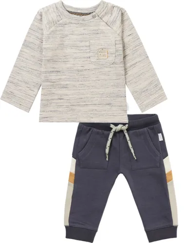 Noppies - kledingset - 2delig - Sweatpants - Joggingbroek Maury - India Ink - Blauw - Shirt Metropolis Willow Grey