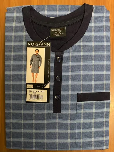 Norman heren nachthemd 110 90 502 - Blauw