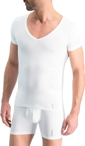 Noshirt Lite - Heren Ondershirt – Diepe V-Hals – Supima Katoen - Dun & Onzichtbaar – Wit –