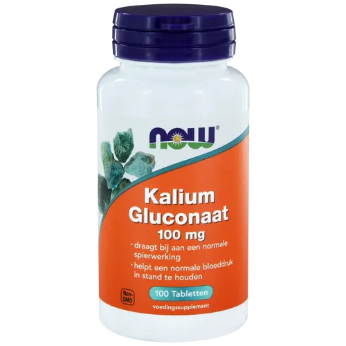 NOW Kalium Gluconaat 100mg Tabletten