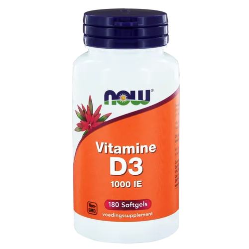 NOW Vitamine D3 1000 IE Softgels 180st