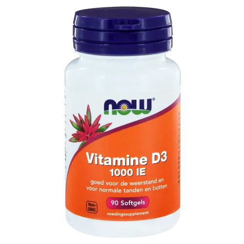 NOW Vitamine D3 1000IE Softgels 90st