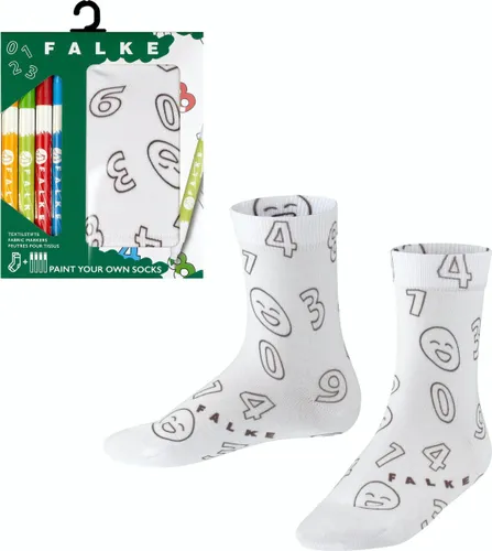 Number Paint Set Sokken voor meisjes en jongens dun patroon Robuust Katoen Wit Kinderen sokken