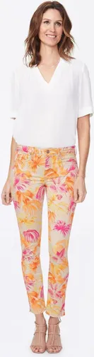 NYDJ Alina Skinny Ankle Jeans Print Premium Denim | Beach Garden Clementine