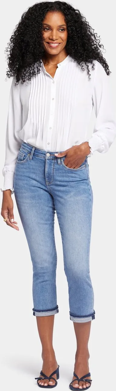 NYDJ Chloe Capri Cuff Jeans Mediumblauw Premium Denim | Crescent Shore
