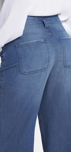 NYDJ High Rise Teresa Wide Leg Jeans Donkerblauw Premium Denim | Missionblue