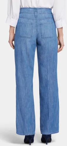 NYDJ High Rise Teresa Wide Leg Jeans Mediumblauw Premium Denim | Corfu
