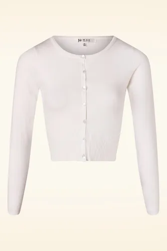 Nyla cropped vest in gebroken wit