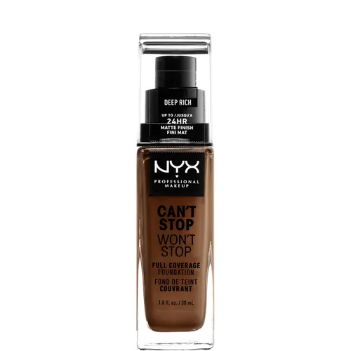 NYX Professional Makeup Can't Stop Won't Stop 24 Hour Foundation (Verschillende Tinten) - Deep Rich