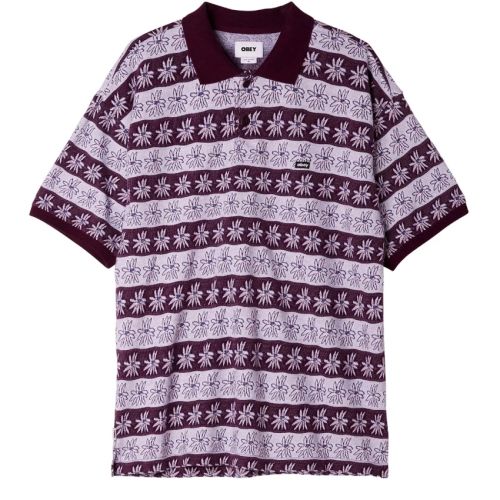 Obey Unity Jacquard Flower polo heren