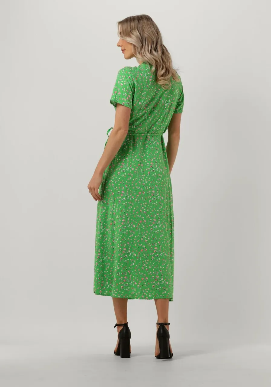 OBJECT Dames Kleedjes Objema Elise S/s Long Wrap Dress - Groen