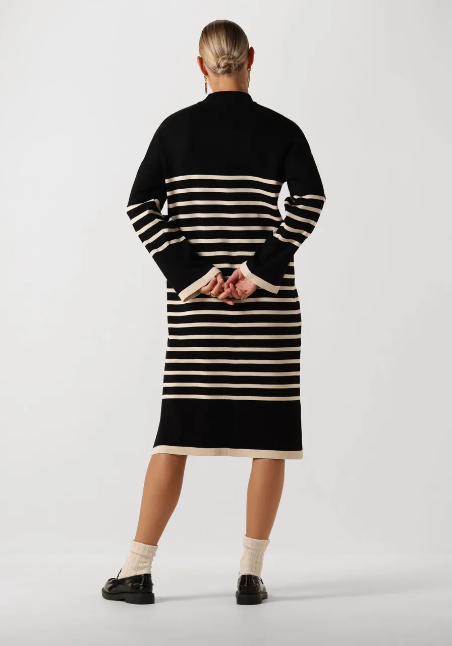 OBJECT Dames Kleedjes Objromia L/s Midi Knit Dress - Zwart