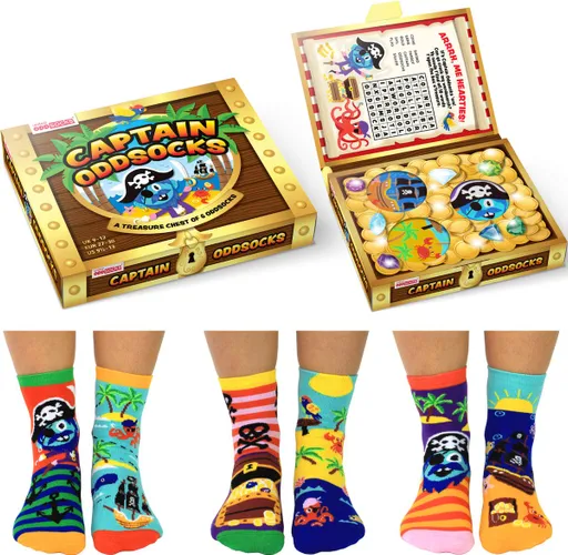 Oddsocks - giftbox - Kapitein Captain - kinder sokken - Mismatched