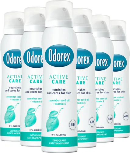 Odorex Active Care Anti-Transpirant Deodorant Spray - 6x 150ml - Voordeelverpakking