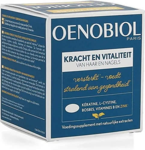 OENOBIOL Kracht&Vitaliteit - Haarvitamine - Nagelvitamine - Keratine - Vitamine B - 60 Capsules