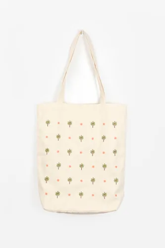 Off-white Canvas Shopper Met Palmboom Embroidery