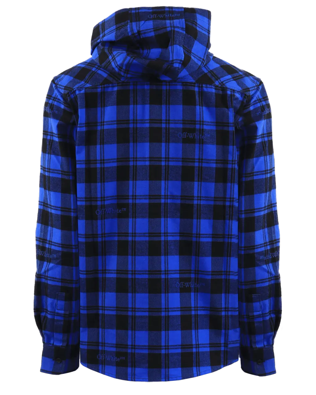 Off White Heren check flannel hooded