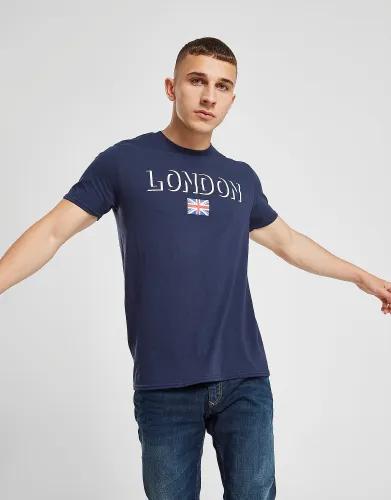 Official Team London Flag Short Sleeve T-Shirt Heren, Navy
