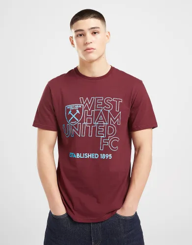 Official Team West Ham United FC Stack T-Shirt, Red