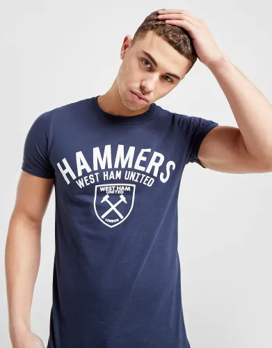 Official Team West Ham United Hammers T-Shirt Heren, Navy